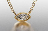 14k Gold classics Pendant Marquise Diamond 0.15 CTW - MIUR ART