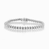 14K White Gold Tennis Bracelet with 4Cts Natural Diamonds, Special Gift for Her, classic Diamond Bracelet for Women, Everyday Elegance - MIUR ART