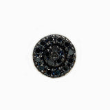 Black Diamond Stud Earrings Round Shape Micro Pave Setting in 14K Gold 1/3 CTW Natural Diamond - MIUR ART