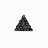 Black Diamond Stud Earrings Triangle Shape Micro Pave Setting- Triangle Earrings, Black Diamond Stud, Stud Triangle Earrings by MIUR ART - MIUR ART