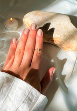 Black & White Open Diamond Ring in 14K Solid Gold / Stacking Ring / Dainty Ring / Bridal Gift / Open Diamond Ring /Miur Art Jewelry - MIUR ART