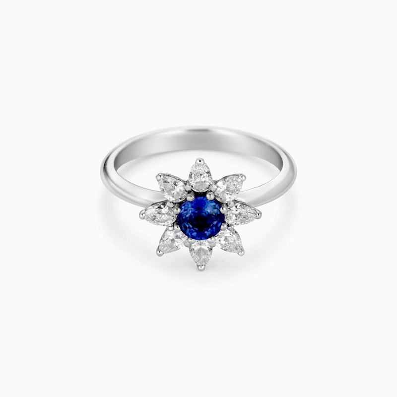 Blue Sapphire Engagement Ring in 14K or 18K Solid Gold- Sapphire Engagement Ring / Sapphire Ring / Promise Ring for Your Love One - MIUR ART