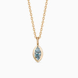 Chain Choker Diamond Necklace/ Marquise Diamond Necklace in 14K Solid Gold / Unique Diamond Pendant / Marquise Diamond Cut / Diamond Jewelry - MIUR ART