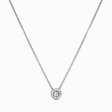 Charm Diamond Necklace Round Shape in 14K Solid Gold 1/10 CTW Diamond, Every Day Necklace, Best Gift for Birthday or Graduation - MIUR ART