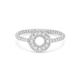 Circle of Life Ring in 14K White Rose or Yellow Solid Gold- Vintage Design Ring, Circle Ring, Karma Ring, Girlfriend Gift, Boho Ring - MIUR ART