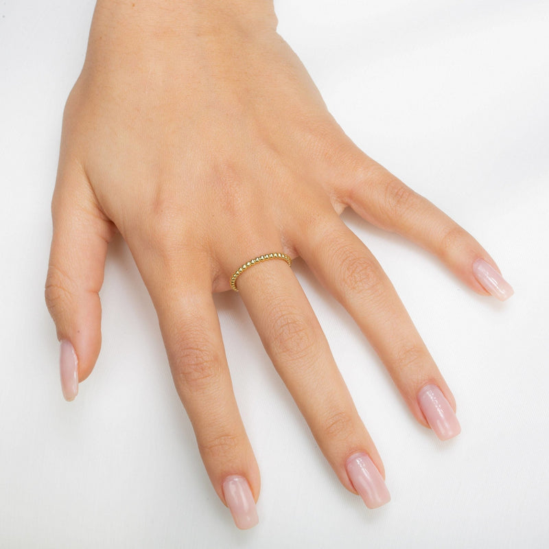 Circle Ring / 14K Gold / Tiny ring / unique ring / Promise Ring For Her / yellow Gold /Thin Ring by Miur Art Jewelry - MIUR ART