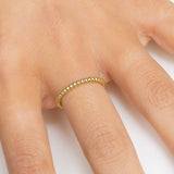 Circle Ring / 14K Gold / Tiny ring / unique ring / Promise Ring For Her / yellow Gold /Thin Ring by Miur Art Jewelry - MIUR ART