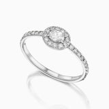 Diamond Engagement Ring Oval Shape in 14K Gold 1/3 CTW Natural Diamond- Minimal Diamond Wedding Ring, Minimalist Diamond Engagement Ring - MIUR ART