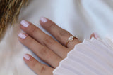 Diamond Heart Halo Ring in 14K Gold Natural Diamond- Engagement ring / Minimalist Diamond Ring / Heart Shaped Diamond / anniversary gift - MIUR ART