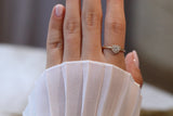 Diamond Heart Halo Ring in 14K Gold Natural Diamond- Engagement ring / Minimalist Diamond Ring / Heart Shaped Diamond / anniversary gift - MIUR ART