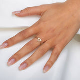 Diamond Ring Vintage Design in 14K Solid Gold / Stacking Ring / Natural Diamond by MIUR ART - MIUR ART