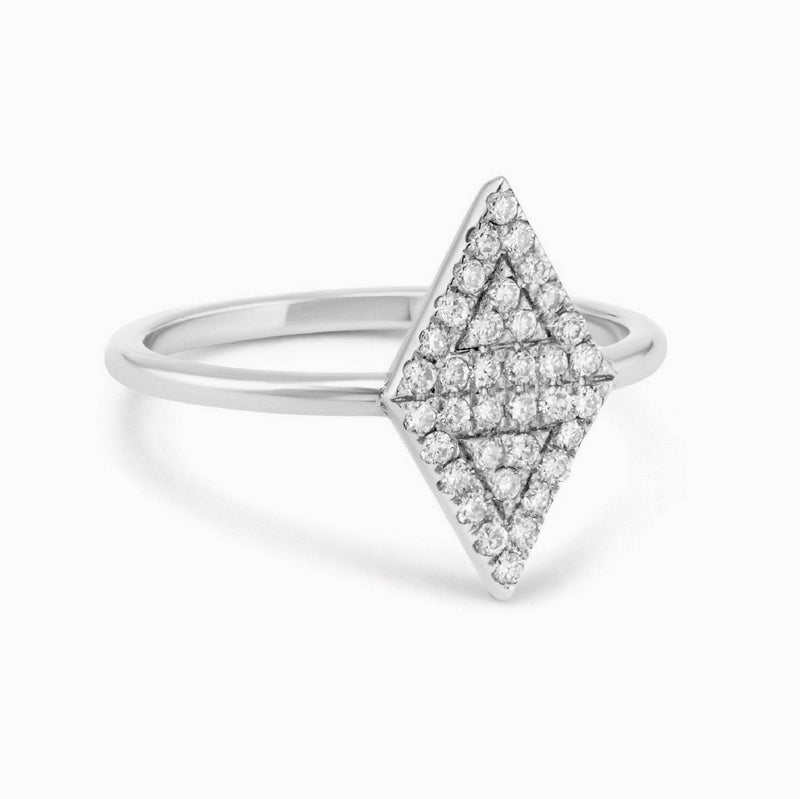 Diamond Shape Geometric Modern Minimal Ring, Diamond Ring, Diamond Shape Ring, Gold Triangle Ring, Stacking Ring, Geometric Ring, Boho Ring - MIUR ART