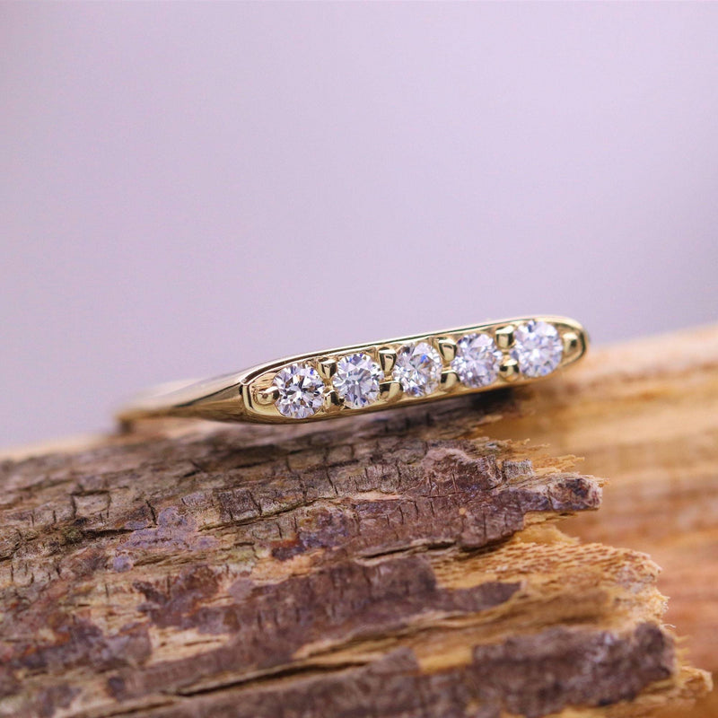 Diamond Signet Ring in 14K Gold, 0.15CT Natural Diamond, Signet Ring, Statement Rings, Seal Ring, Dainty Diamond Ring - MIUR ART