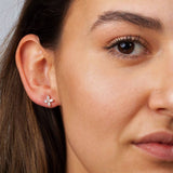 Diamond Stud Earrings Marquise Shape in 14K Solid Gold- Butterfly Earrings, Diamond Earrings, Everyday Unique Earrings, Birthday Gift - MIUR ART