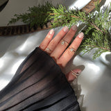 Dual Pear Diamond Ring / Natural Diamond / Open Design Diamond / Minimalist Diamond Ring / Wedding Band / Promise Ring / Miur Art Jewelry - MIUR ART