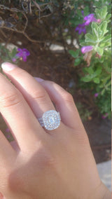 Emerald Engagement Ring in 14K Solid Gold 1.70 CTW Natural Diamond- Unique Wedding Ring, Unique Engagement Ring, Anniversary Ring - MIUR ART