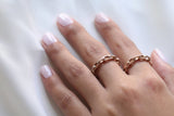 Gold Ring Band in 14K Solid Gold- Chain Link Shape Ring, Link Chain Band, Eternity Link Chain Ring, Stacking Layering Jewelry By Miur - MIUR ART