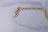 Halo Necklace, Oval Diamond Cut / 14k Gold /Diamond Pendant / Every Day Diamond Oval Necklace / Dainty Diamond Necklace / Oval Necklace - MIUR ART