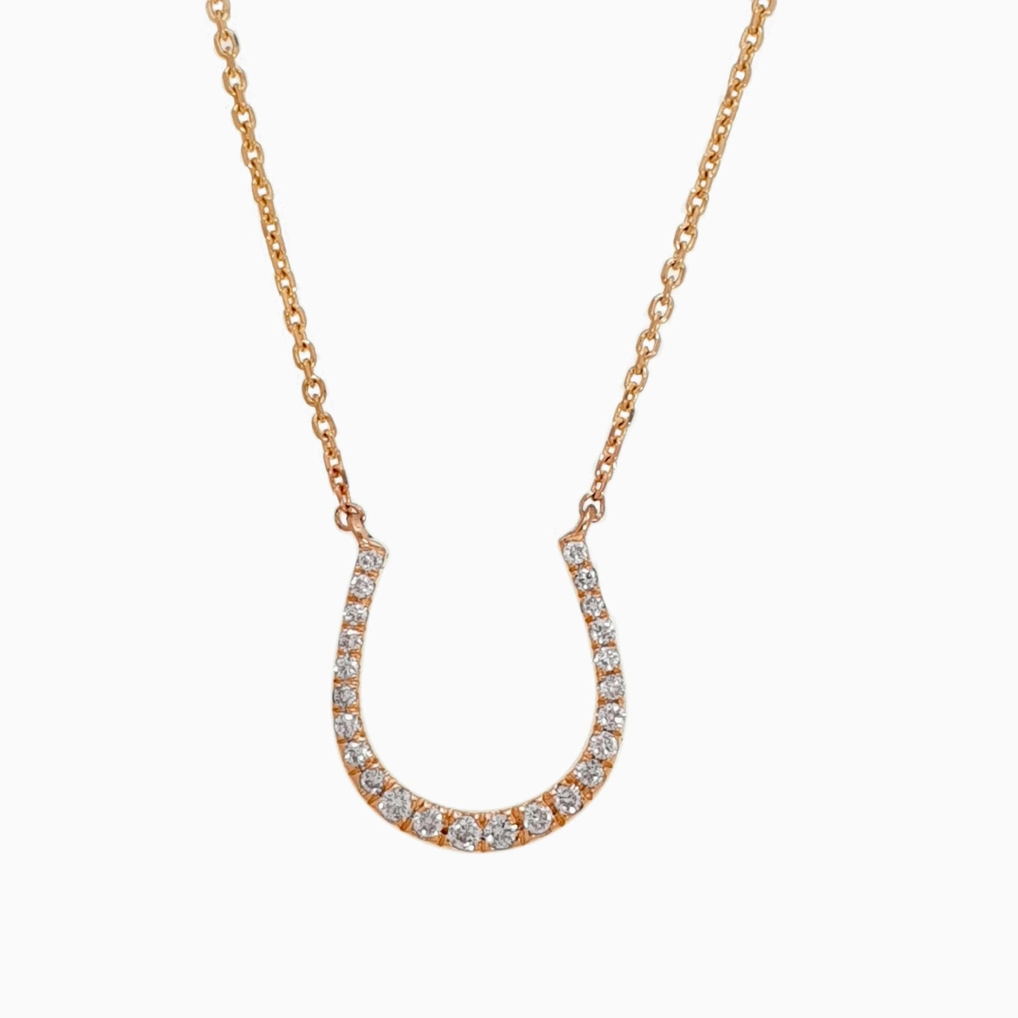 Horseshoe Shape Diamond Necklace