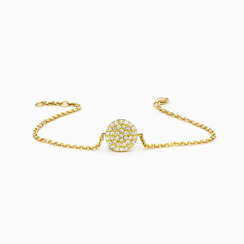 Infinity Diamond Bracelet in 14K Yellow White or Rose Gold- Infinity Charm Bracelet, infinity Style, Forever Bracelet, Best Gift for Her - MIUR ART