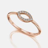 Marquise Diamond Shape Ring, Wedding Band, Micro Pave Diamond Wedding Ring, Diamond Ring, Matching Band, Stacking Ring, Engagement Ring - MIUR ART