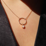 Oval Diamond Necklace / 14k Oval Cut Diamond Solitaire / Solitaire Diamond Necklace / Dainty Diamond / Necklace for Women - MIUR ART