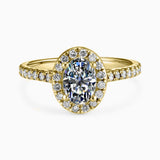 Oval Engagement Ring in 14K Gold 1.00 CT Diamonds - MIUR ART