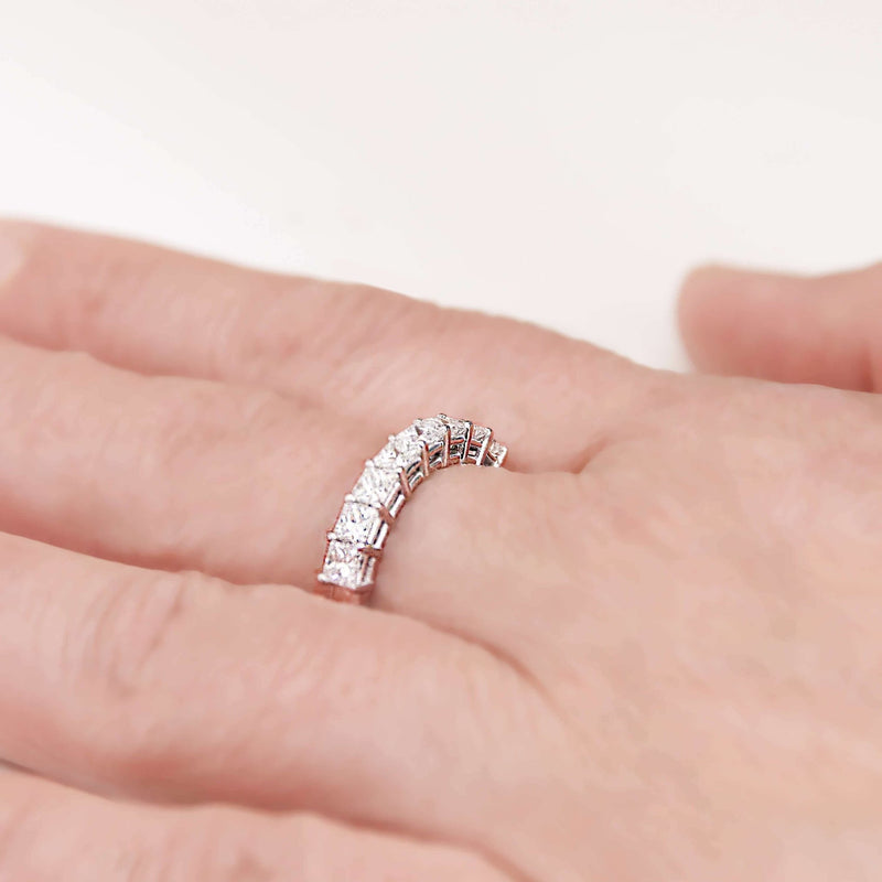 Princess Cut Diamond Wedding Ring, Stackable Princess Cut, Princess Cut Diamond Anniversary Band 14K Gold .70CT Stackable Ring, Diamond Ring - MIUR ART