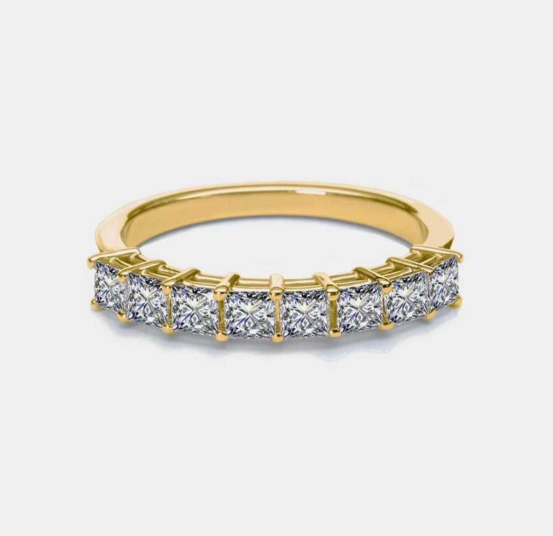 Princess Cut Diamond Wedding Ring, Stackable Princess Cut, Princess Cut Diamond Anniversary Band 14K Gold .70CT Stackable Ring, Diamond Ring - MIUR ART