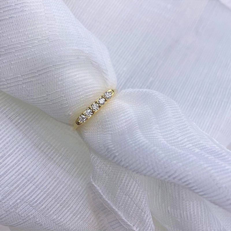 Signet Diamond Ring in 14k White, Rose or Yellow Solid Gold- 0.15 Carat Natural Diamond, Statement Ring, Seal Ring, Dainty Ring, Best Gift - MIUR ART