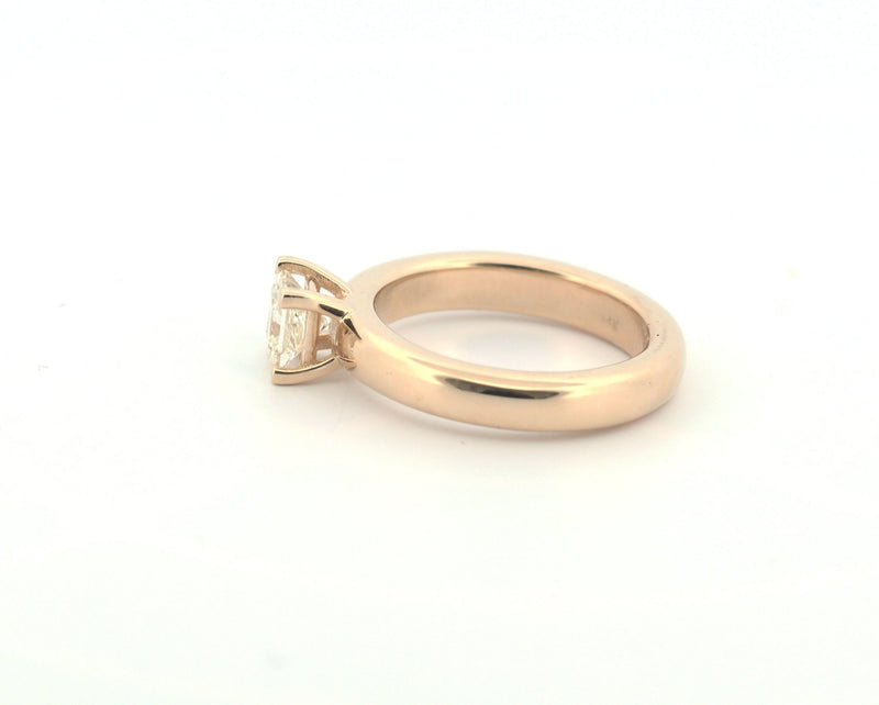 Solitaire Engagement Ring Princes Diamond Ring in 14K Gold 0.70 CTW - MIUR ART