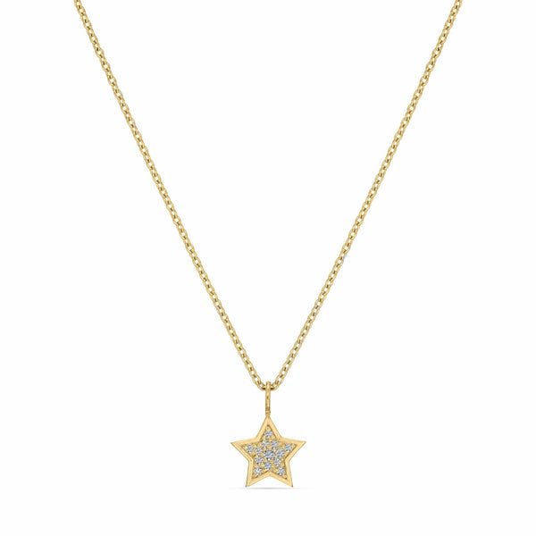 Tiny Star Necklace, 1/10 CTW Diamond