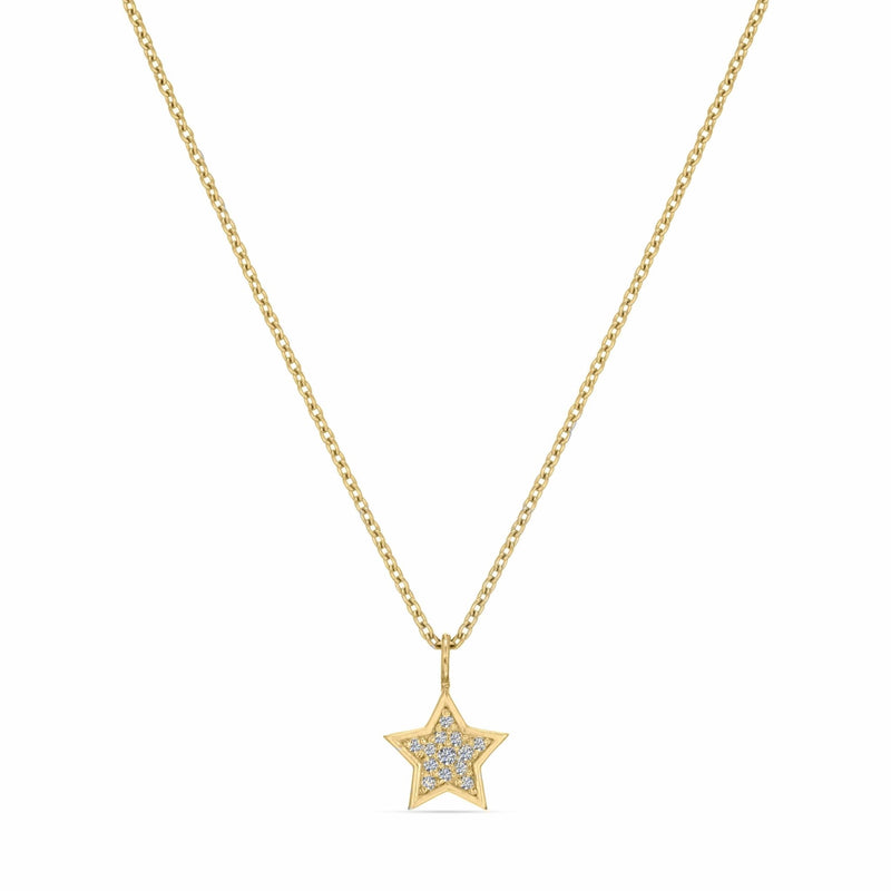 Tiny Star Necklace, 1/10 CTW Diamond